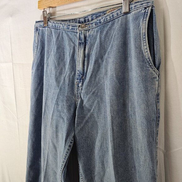Vintage Levis 966 Jeans Womens 10M 31x30 Wide-Leg Light Baggy Red Tab 90s Y2K - Picture 11 of 14